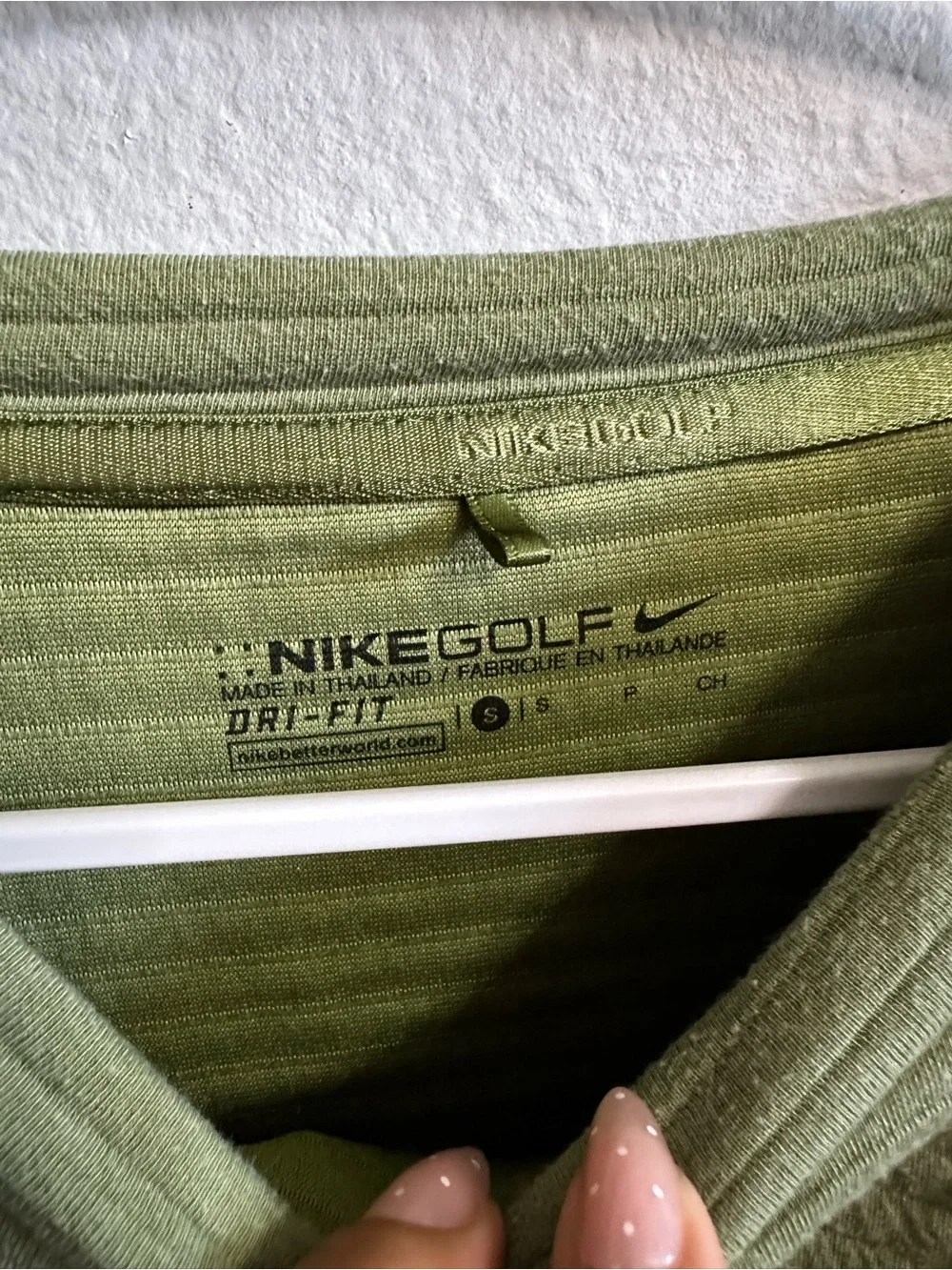 Nike Olive Green Quilted Crewneck Sweatshirt